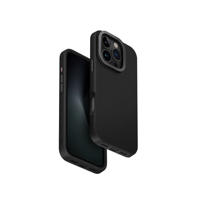 UNIQ HYBRID IPHONE 16 PRO (2024) 6.3 MAGCLICK CHARGING KEVA MAX WITH CAMERA STAND - CARBON (BLACK)